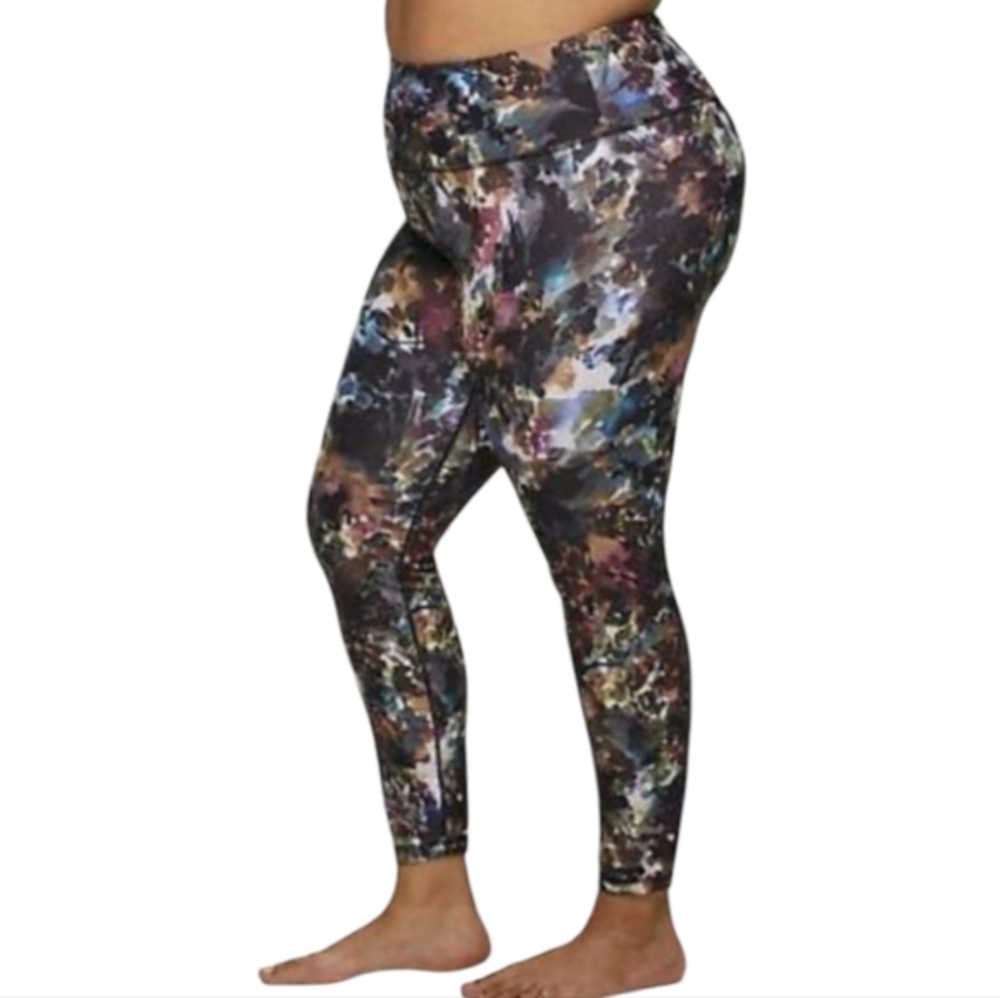 RBX Active 3X High Waisted Full Length Leggings‎ Multi Abstract Compression NWT - Picture 8 of 11